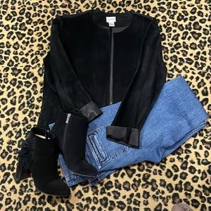 Chicos black suede jacket